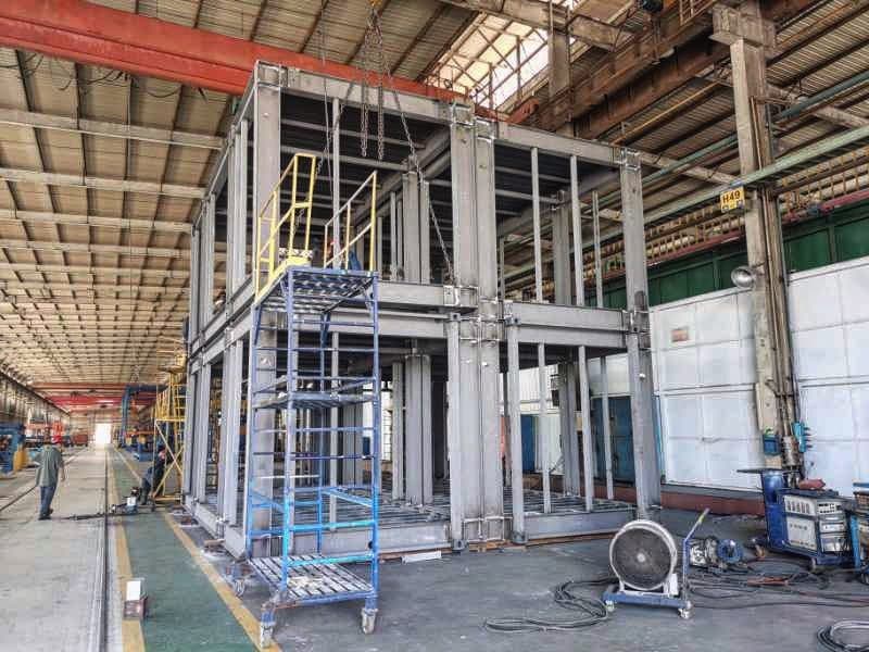 6Homes modules under construction on the factory floor
